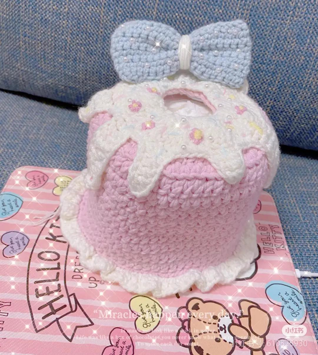 Crochet Cupcake Tissue Box Cover Pattern Tutorial