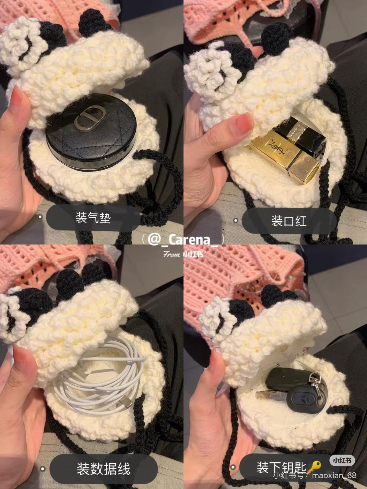 Crochet Cute Sheep Mini Bag Pattern Tutorial