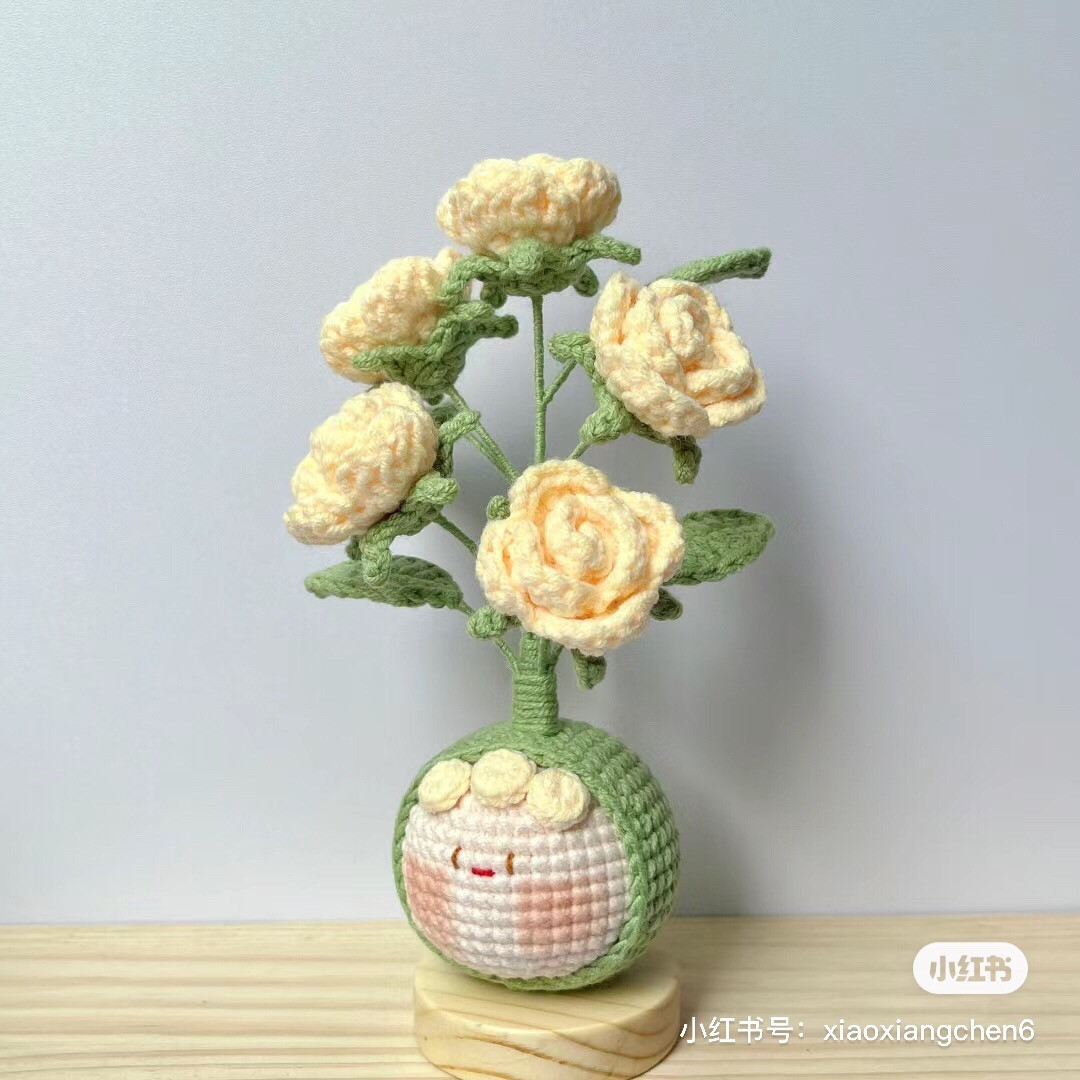 Crochet Dango Flower Pot Pattern Tutorial