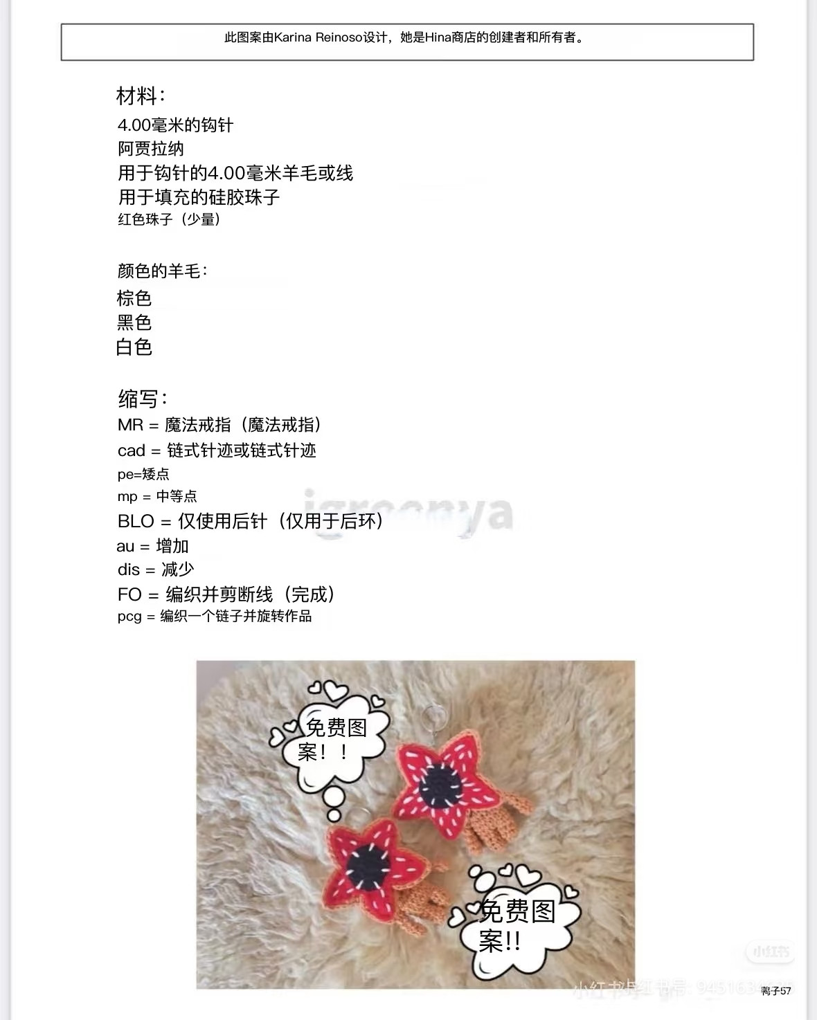 Crochet Demogorgon Keychain Pattern - Stranger Things