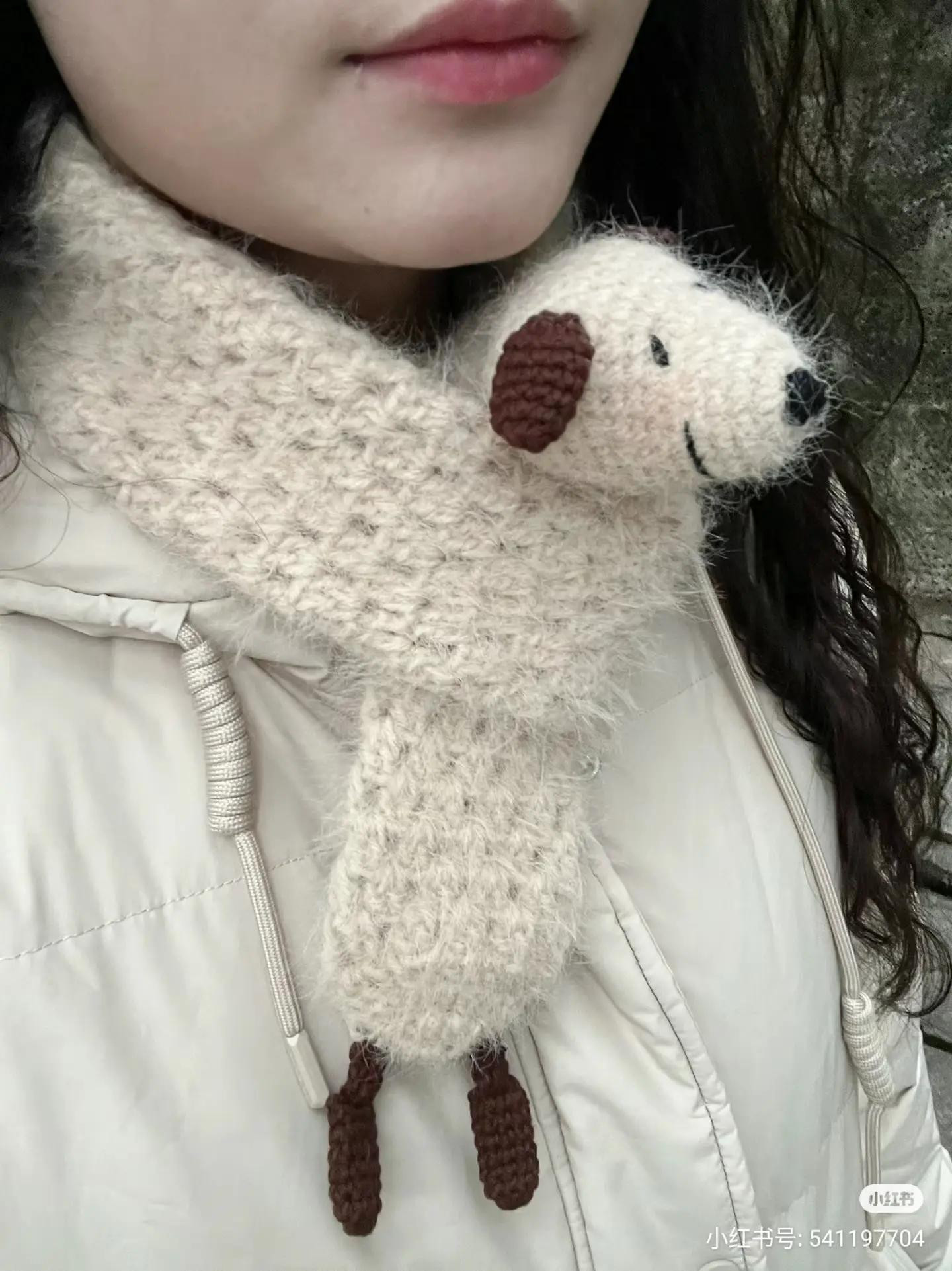 Crochet Dog Head Scarf Pattern Tutorial with Amigurumi Instructions