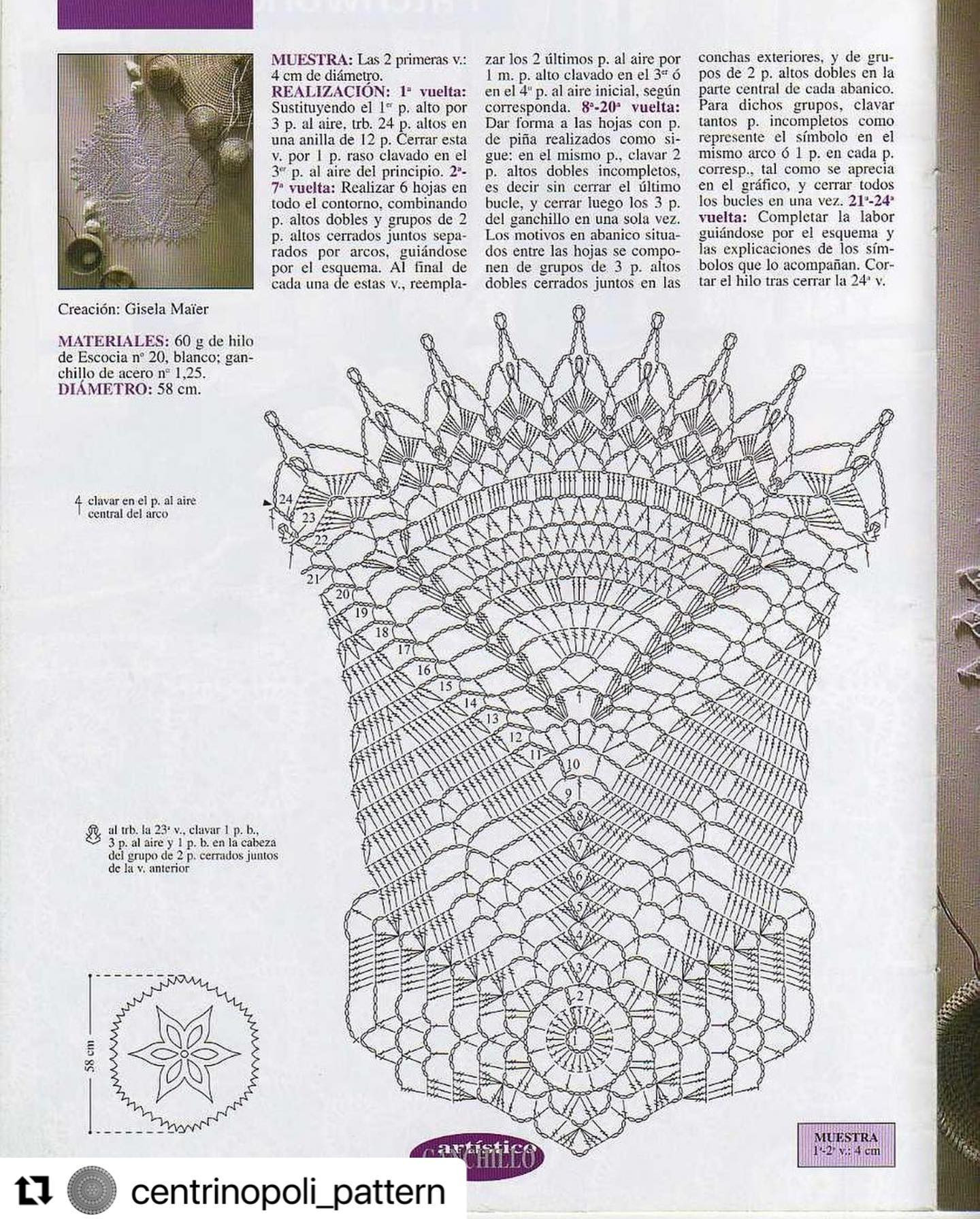 Crochet Doily Pattern: Intricate Lace Design with Fan Motifs and Scalloped Edges