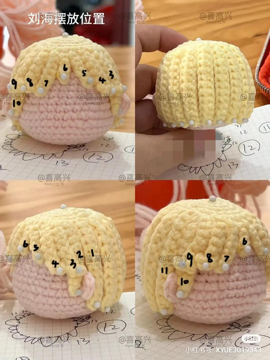 Crochet Dojin Rice Ball Doll Pattern with Hat