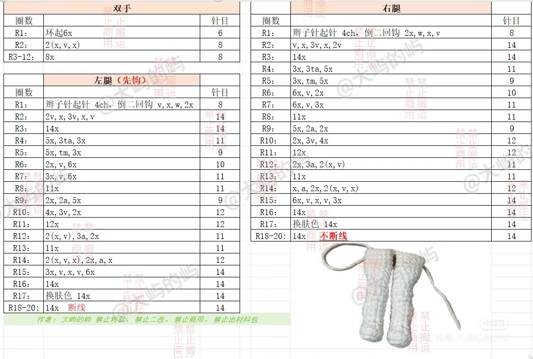 Crochet Doll Pattern Chart: Cute Girl in Red Cardigan and White Dress