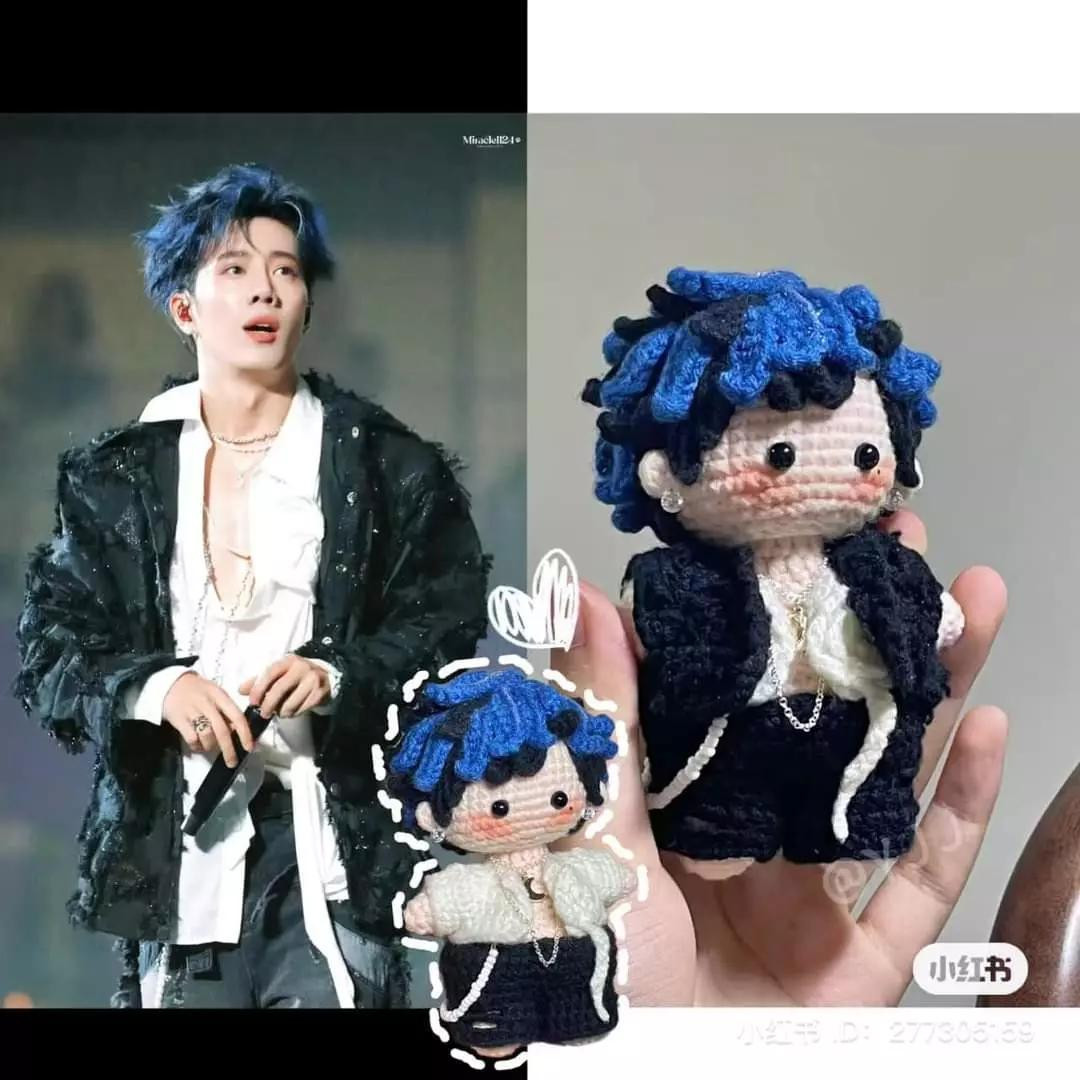 Crochet Doll Pattern: Zhuo Yuan Concert Outfit Tutorial with Black and Pink Sets