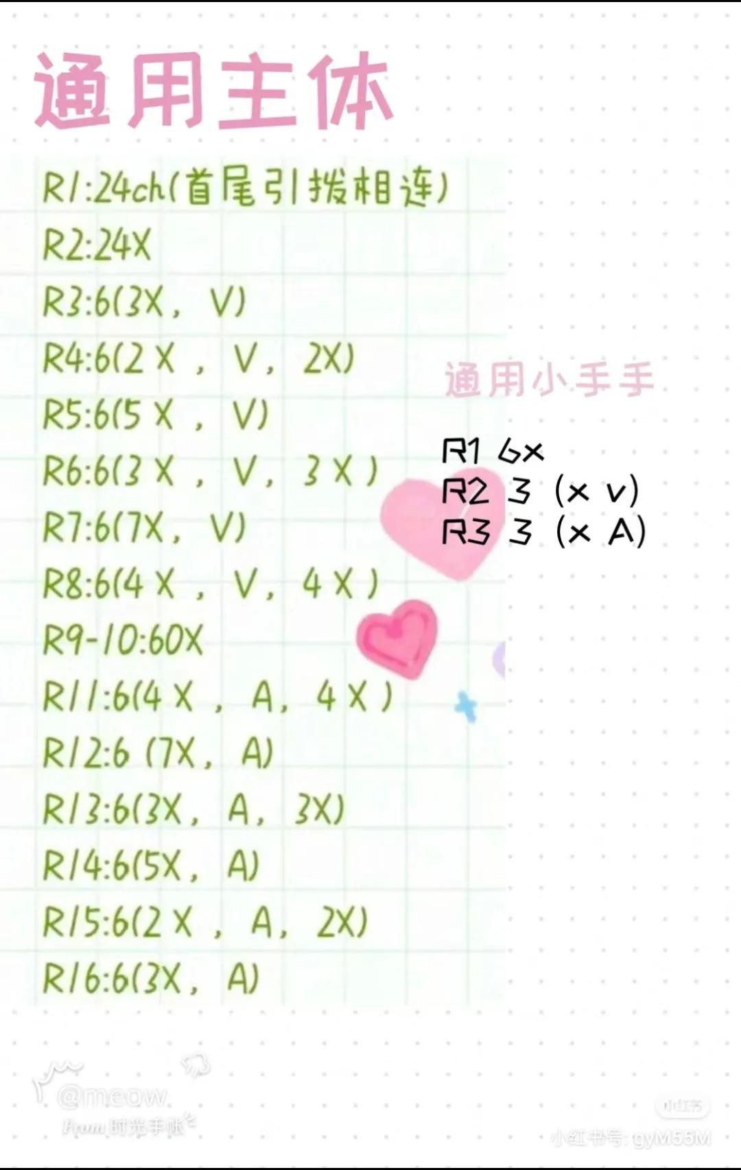 Crochet Donut Amigurumi Pattern: Tiger, Pig, Mouse with Fruits