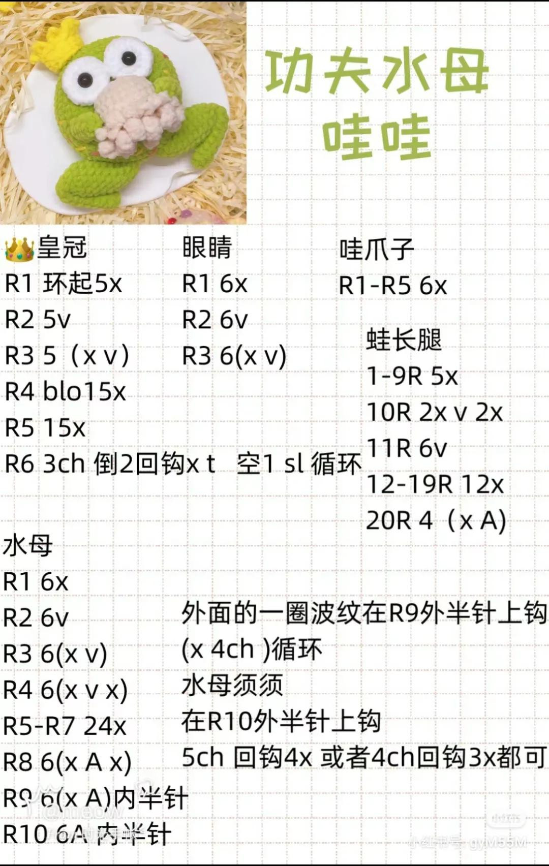 Crochet Donut Amigurumi Pattern: Tiger, Pig, Mouse with Fruits