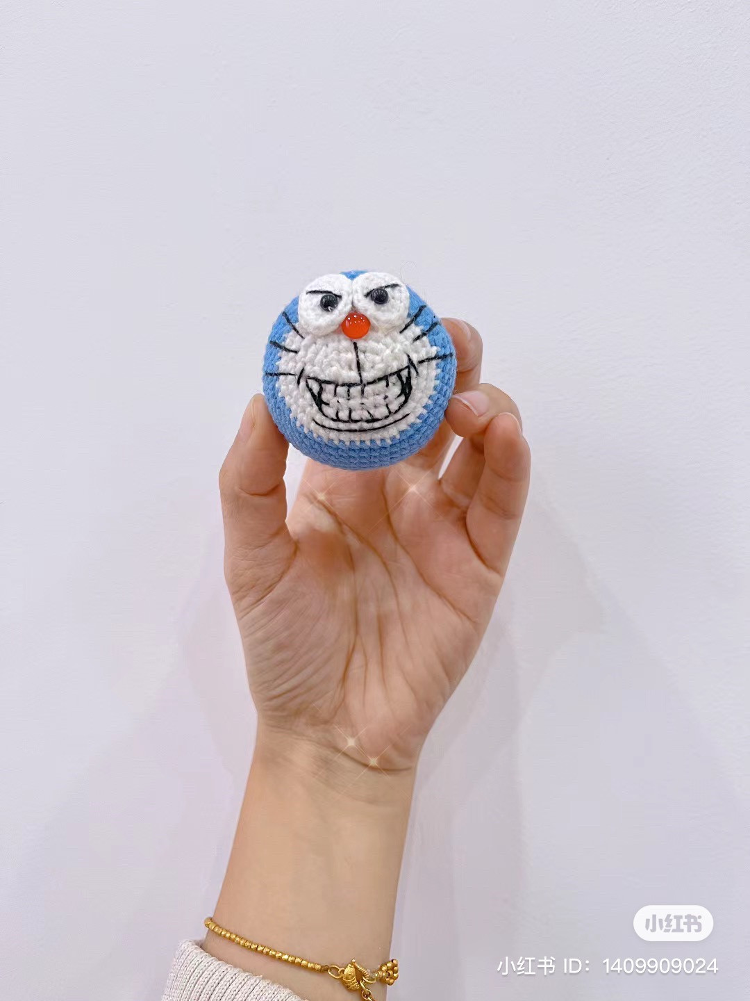 Crochet Doraemon Head Pattern Chart with Instructions