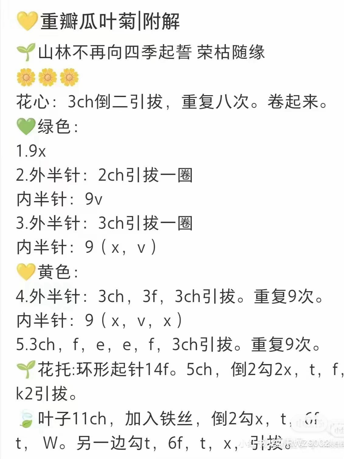 Crochet Double-Petaled Chrysanthemum Flower Charm with Detailed Pattern Instructions