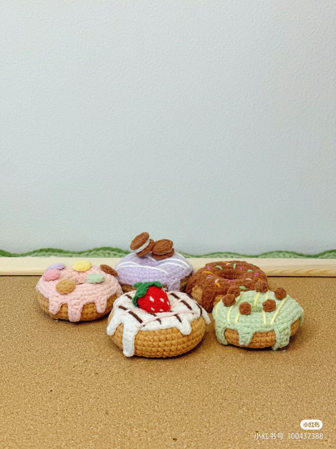 Crochet Doughnut Chart Pattern with Strawberry Topping