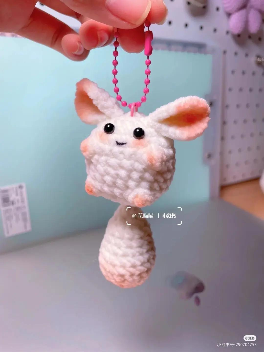 Crochet Dragon Cat Keychain Amigurumi Pattern with Tutorial