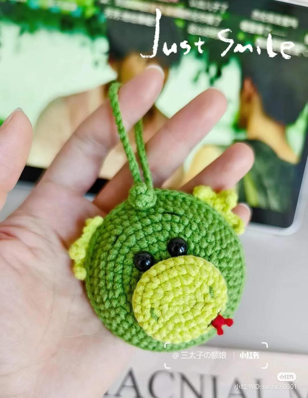 Crochet Dragon Head Keychain Pattern