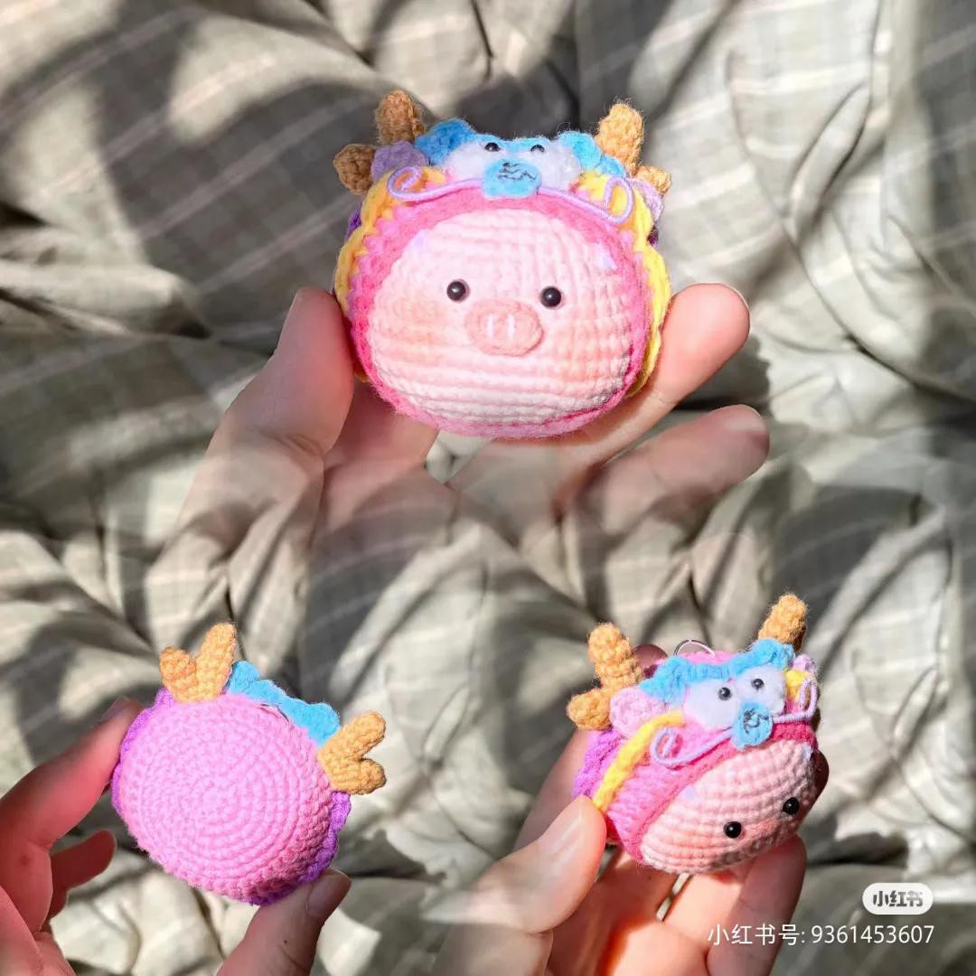 Crochet Dragon Pig and Dog Amigurumi Pattern Chart