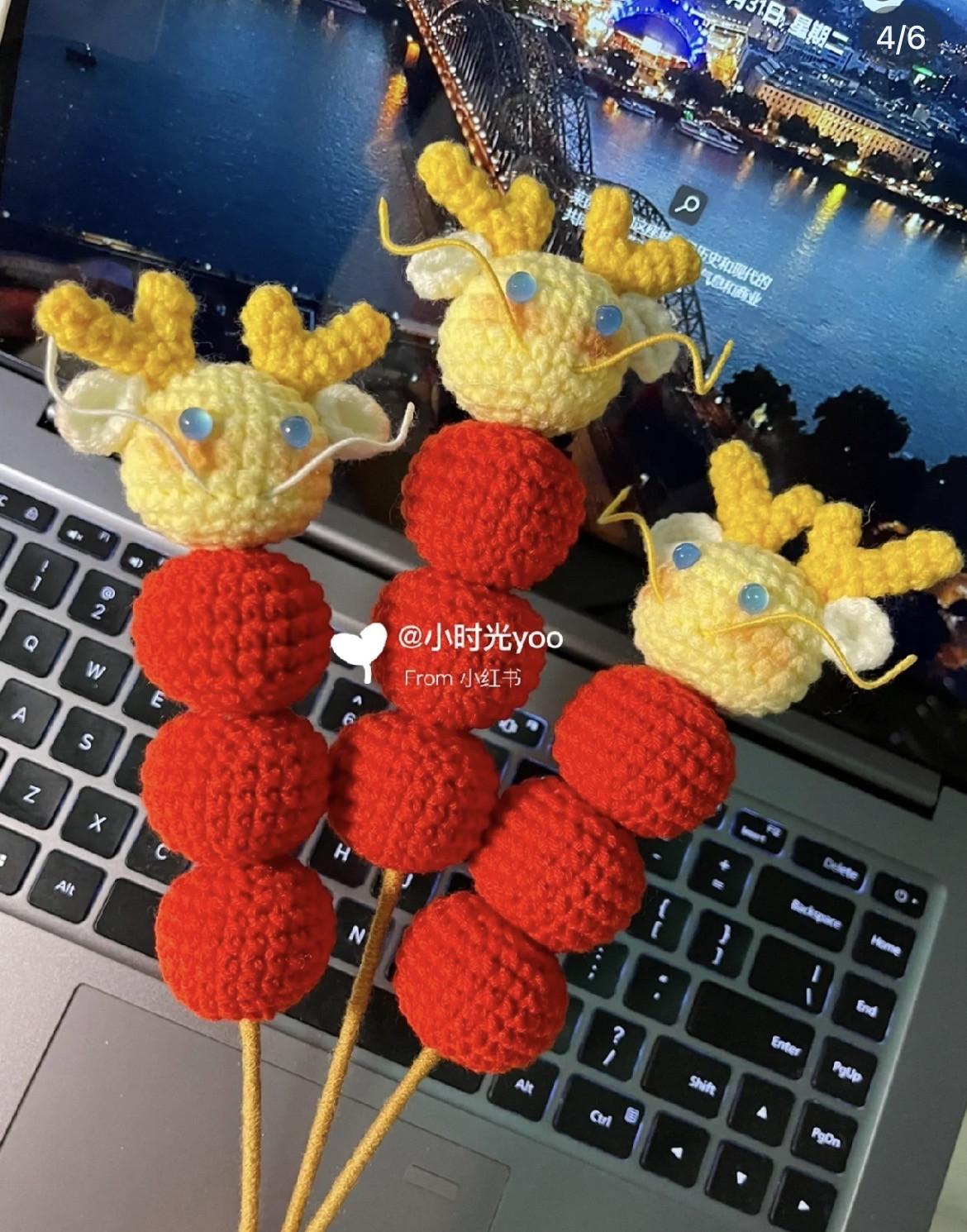 Crochet Dragon Tanghulu Tutorial Chart