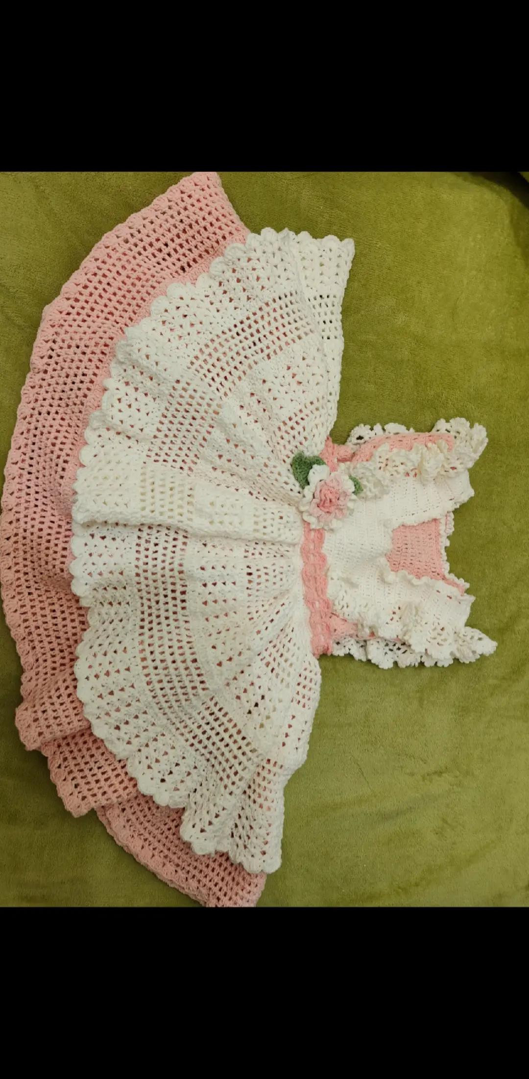 Crochet Dress Chart: Front, Back, Puff Sleeves and Skirt Pattern