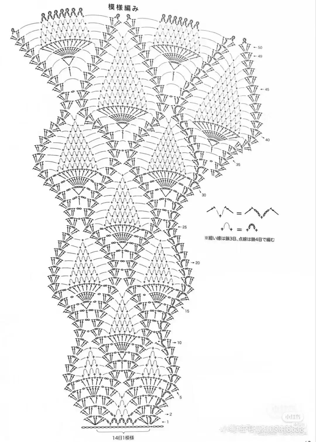 Crochet Dress Pattern: White Lace Short Sleeve Summer Dress Chart