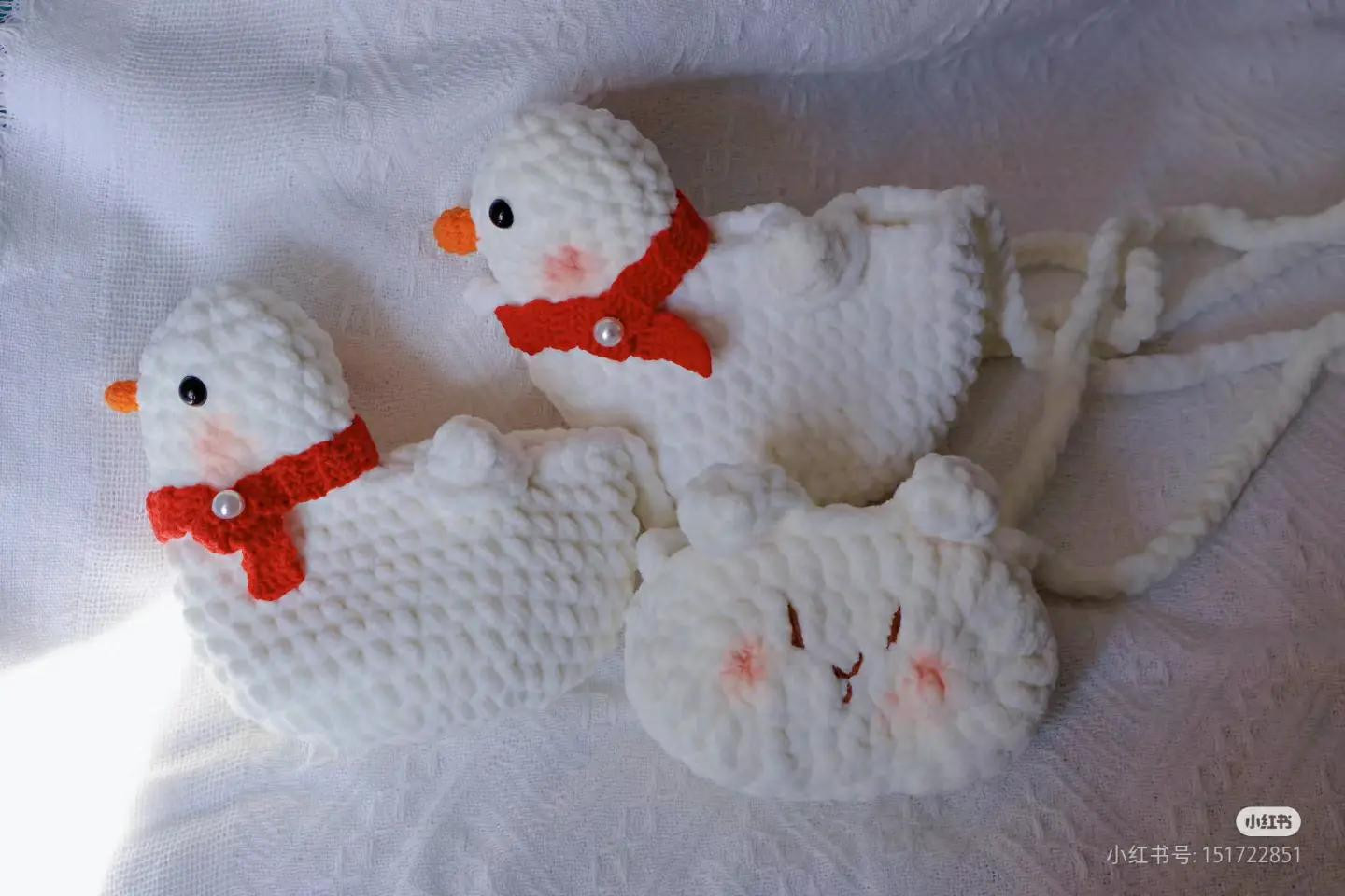 Crochet Duck Bag and Bunny Keychain Pattern Chart