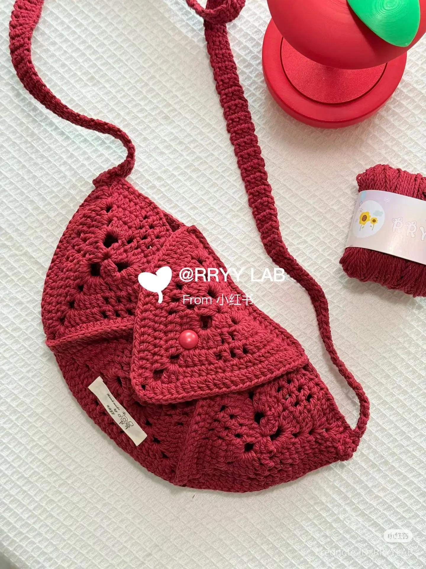 Crochet Dumpling Bag Tutorial with Granny Square Chart