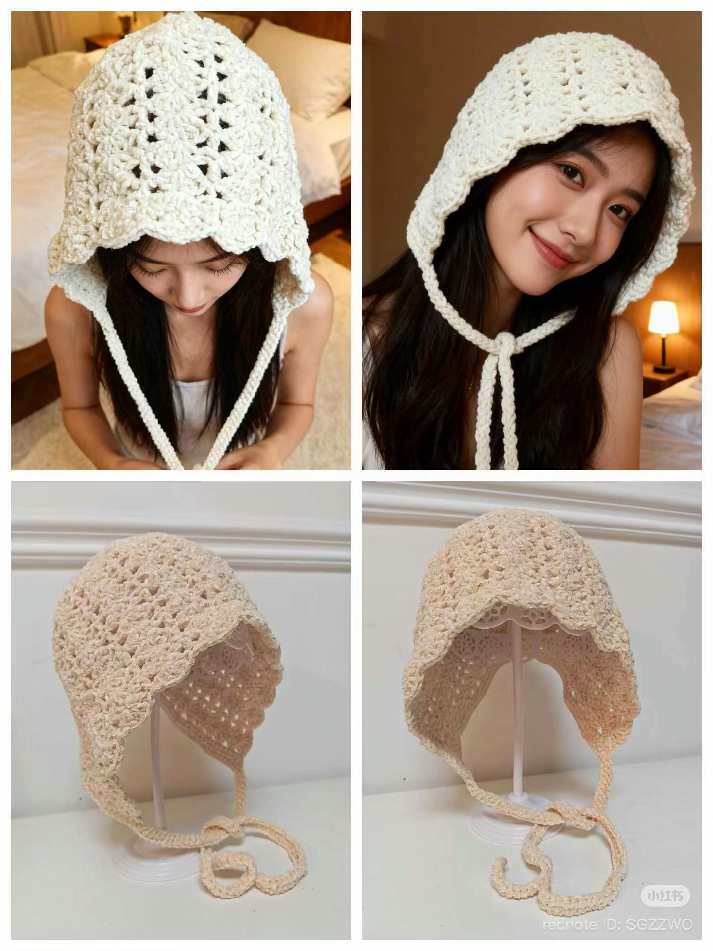Crochet Ear Flap Hat Chart Pattern Tutorial