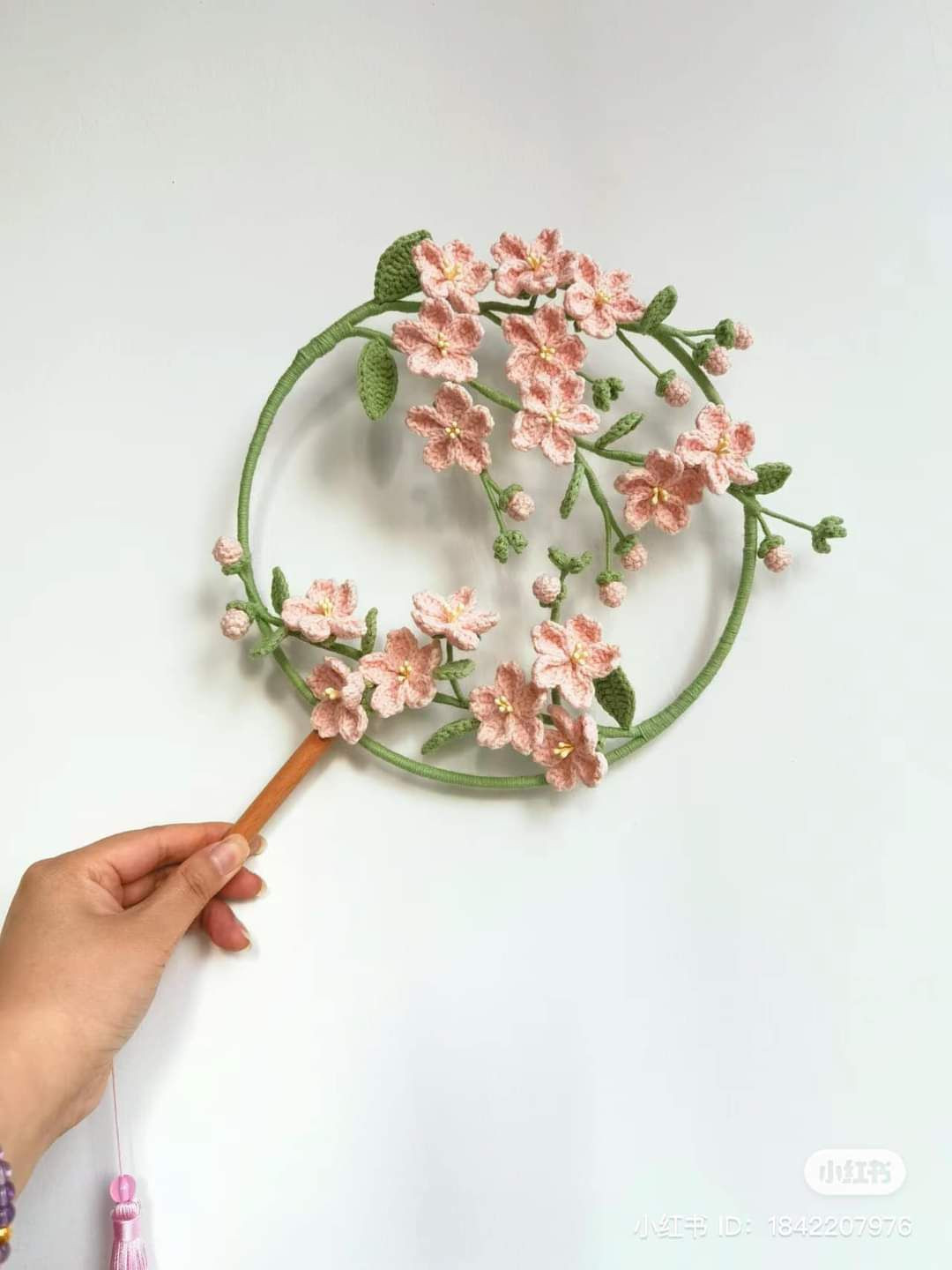 Crochet Fan Patterns: Colorful Flower Mandala and Cherry Blossom Designs with Charts