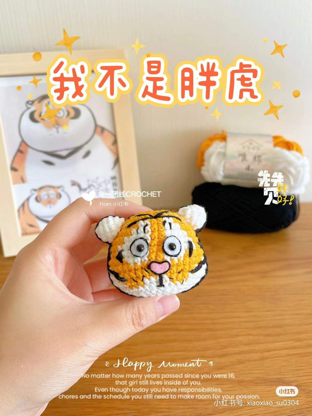 Crochet Fat Tiger Head Pattern Chart