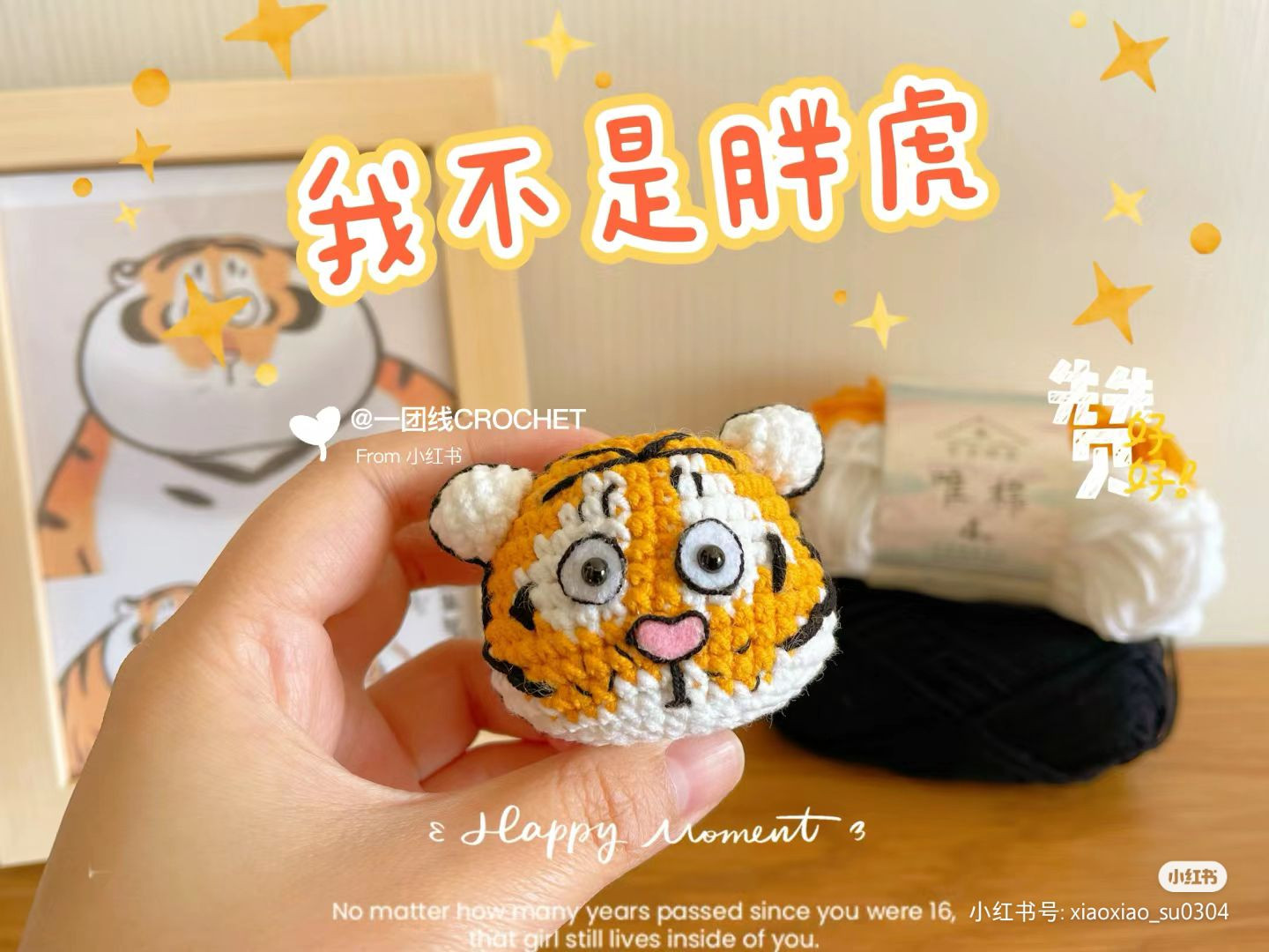 Crochet Fat Tiger Head Pattern Chart