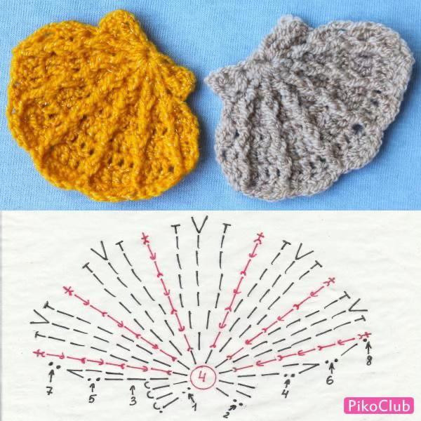 Crochet Flat Charts for Sea Creatures: Seahorse, Shells, Starfish, Coral, and Anchor Patterns