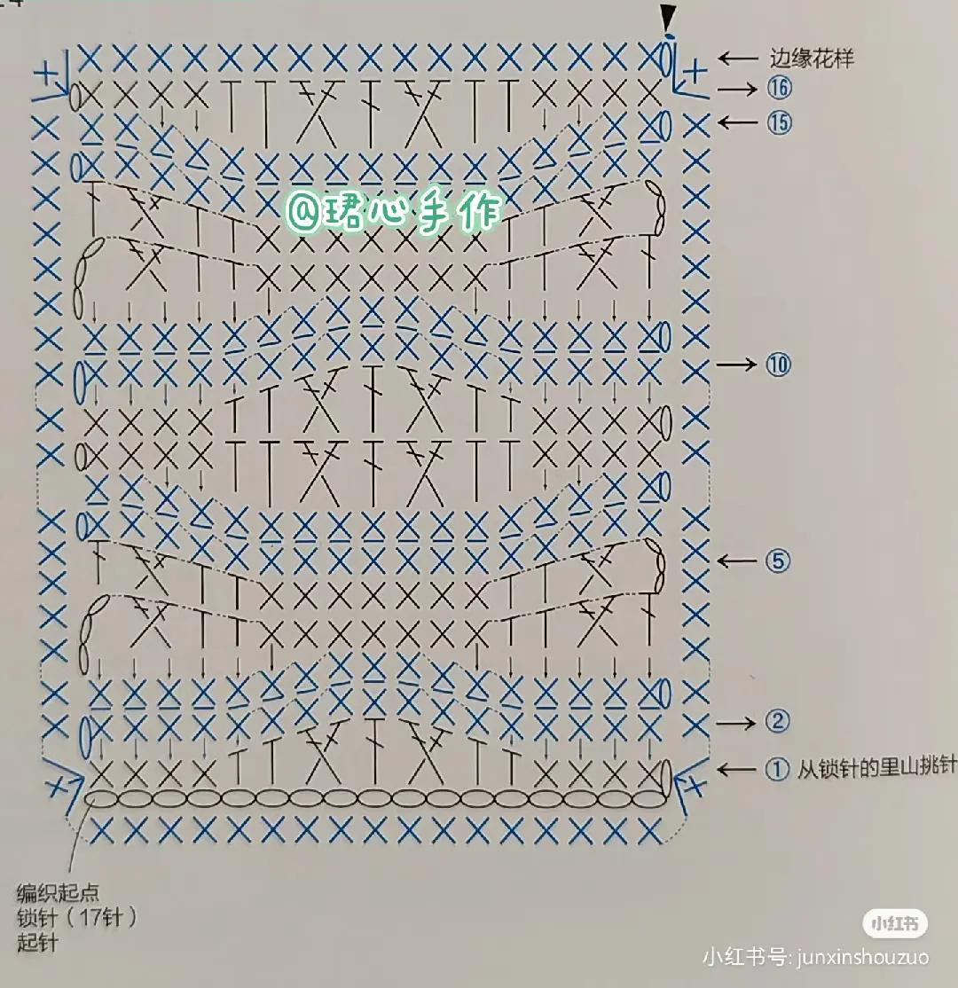Crochet Flat Charts: Sun, Flower and Clover Square Patterns