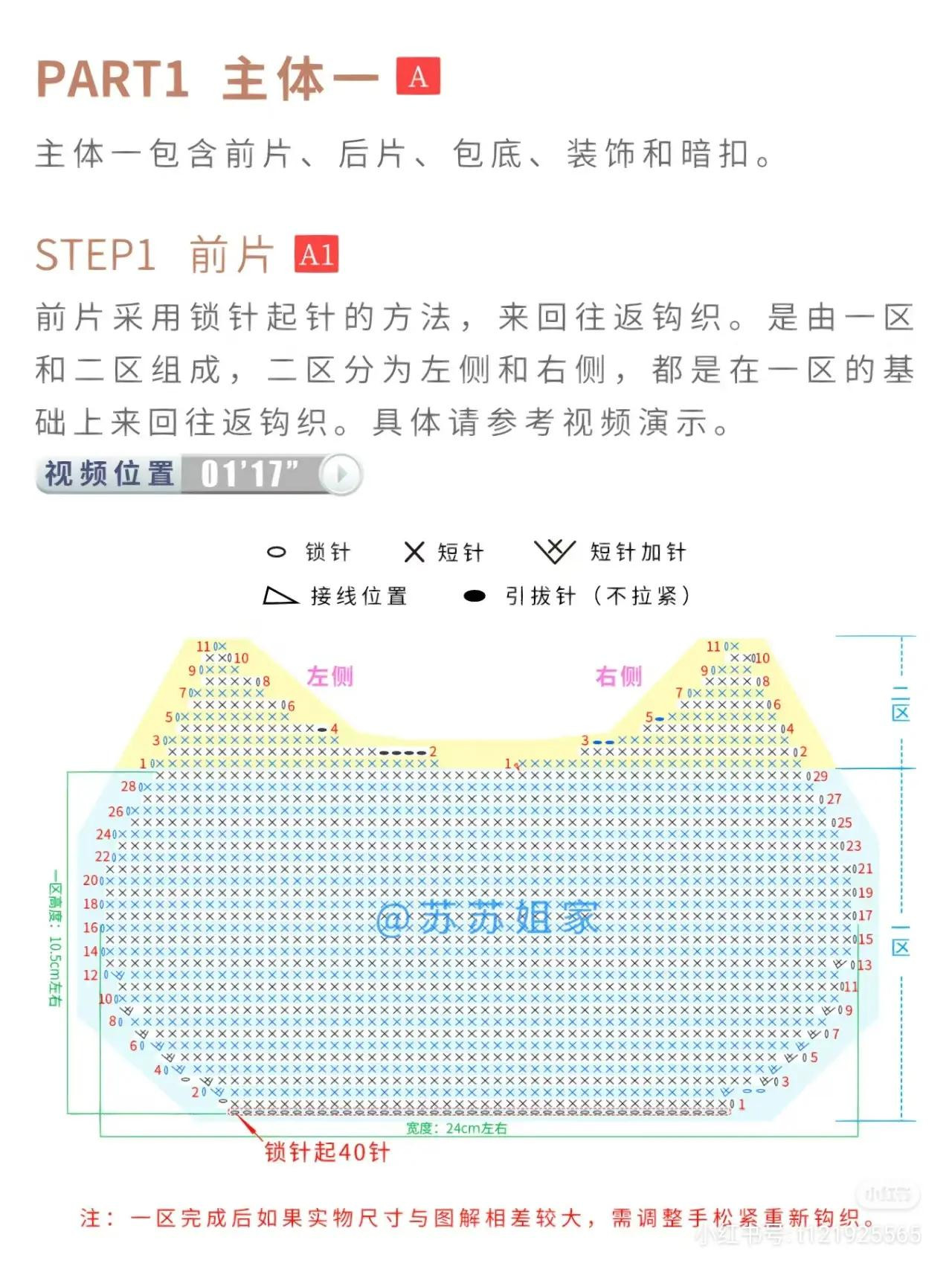 Crochet Floral Bag Pattern with Pearls: Complete Chart and Instructions for Front, Back, Bottom, and Decorations