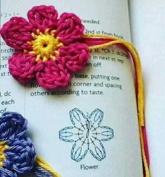 Crochet Flower and Butterfly Chart with Russian Poem