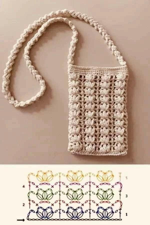 Crochet Flower Bag Pattern: Colorful Fruit Basket & Drawstring Bags