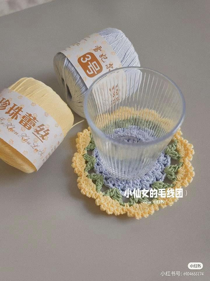 Crochet Flower Bouquet Coaster Pattern Tutorial