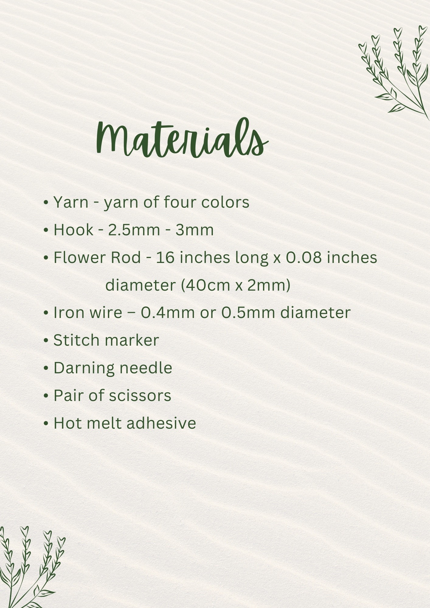 Crochet Flower Bouquet Pattern with Pink and Green Yarn