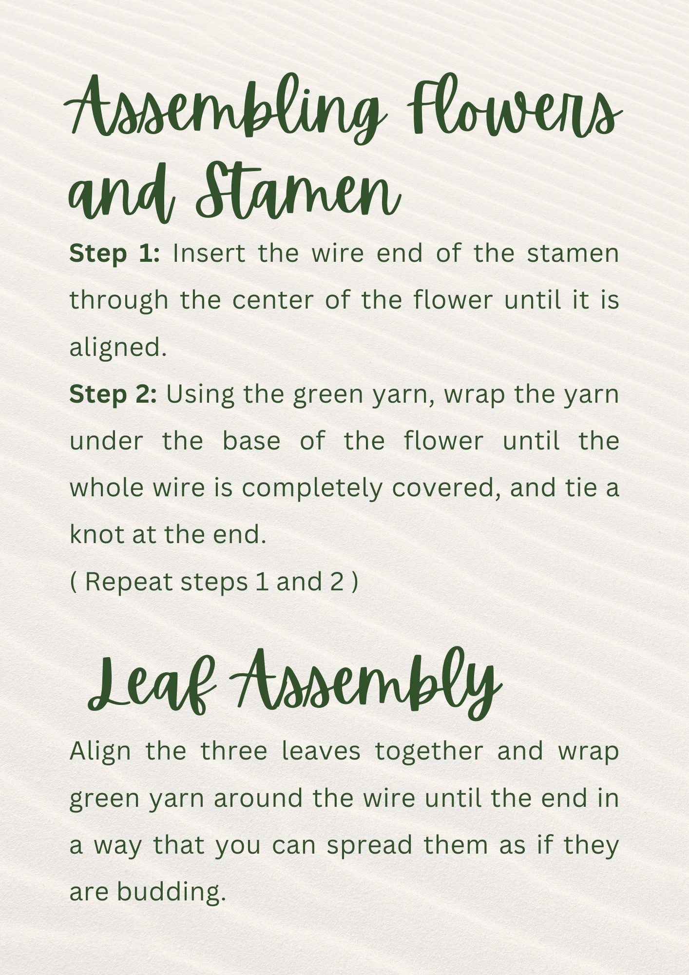 Crochet Flower Bouquet Pattern with Pink and Green Yarn