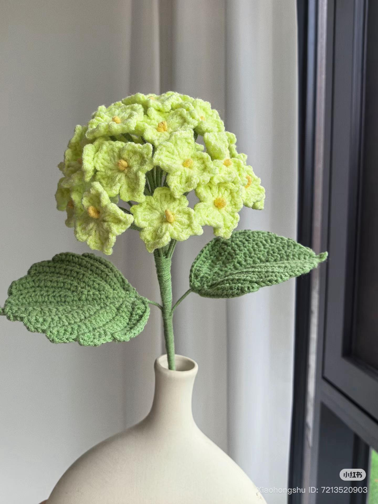 Crochet Flower Charts: Red Rose and Green Hydrangea Patterns