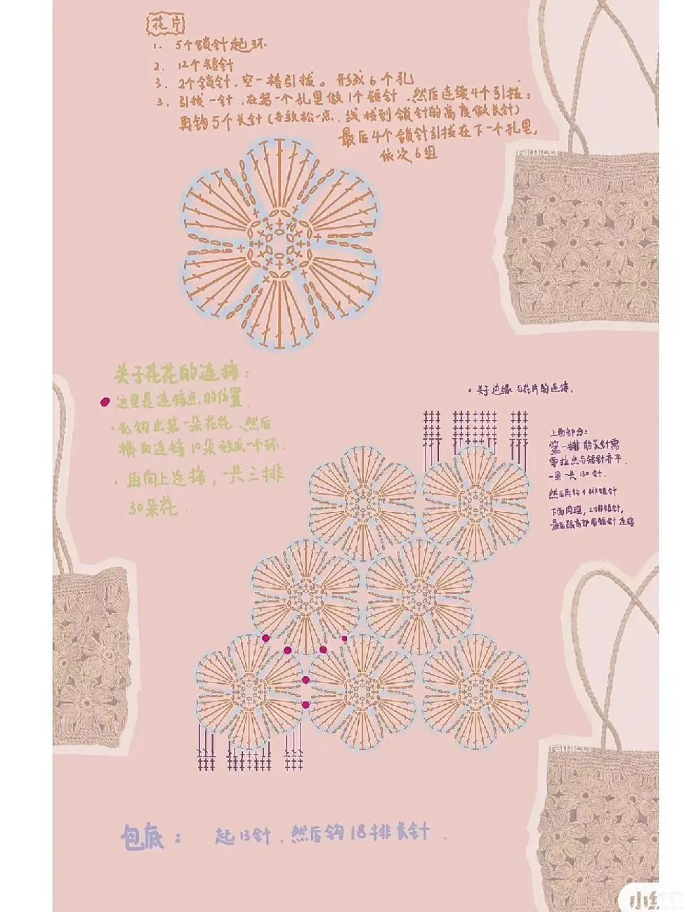 Crochet Flower Cup Holder Pattern with Blue and Cream Ruffles