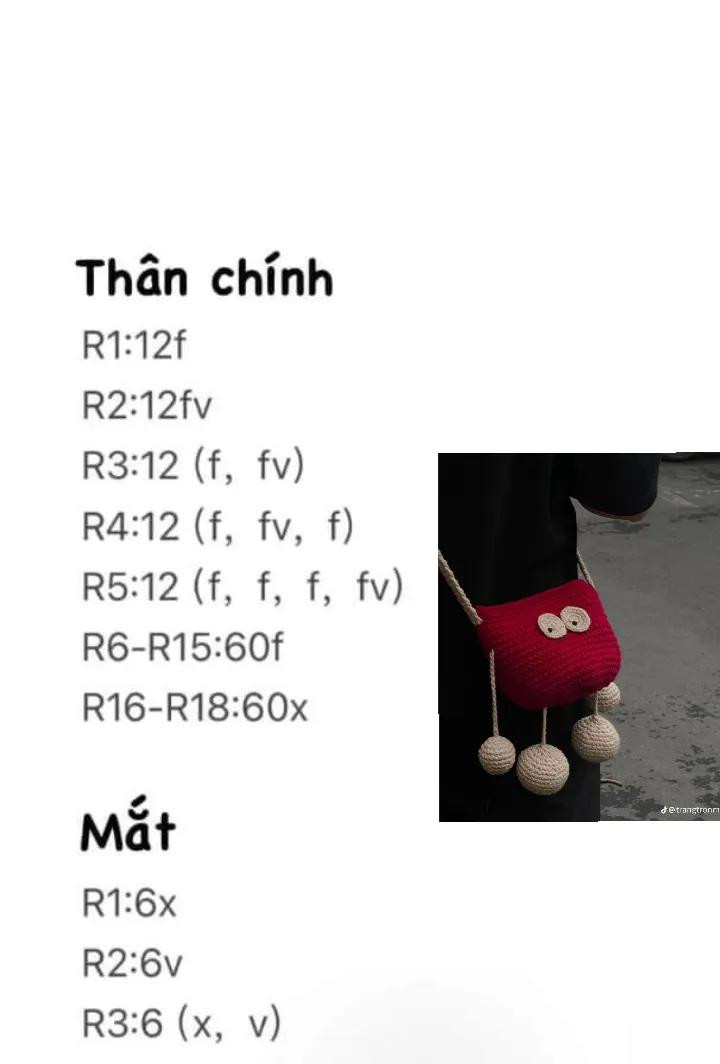 Crochet Flower Granny Square Bag Chart Pattern