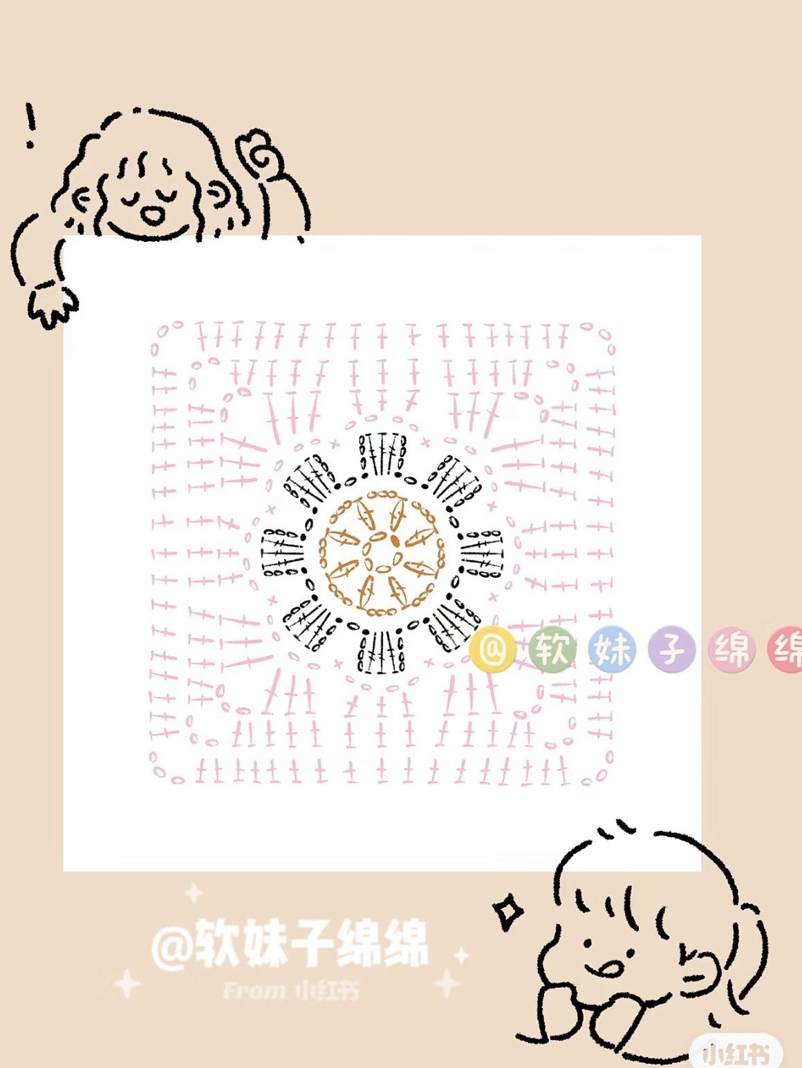 Crochet Flower Granny Square Pattern Chart