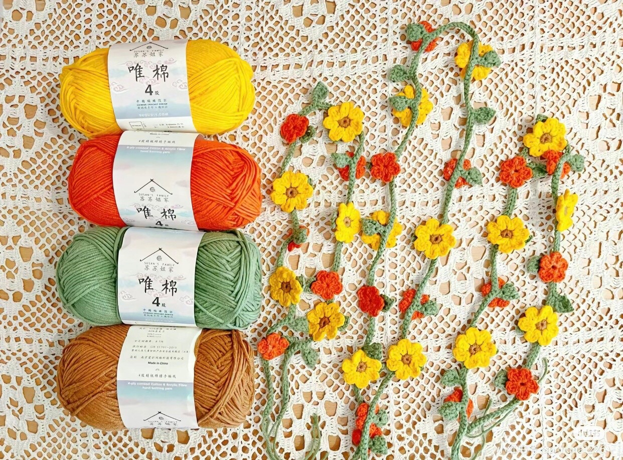 Crochet Flower Headband Tutorial: Chart, Yarn Colors & Instructions