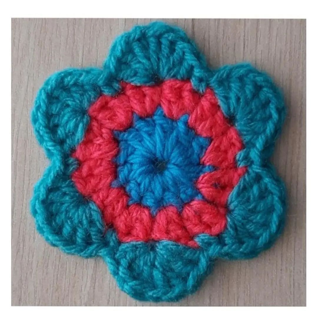 Crochet Flower Motif Flat Charts and Finished Examples