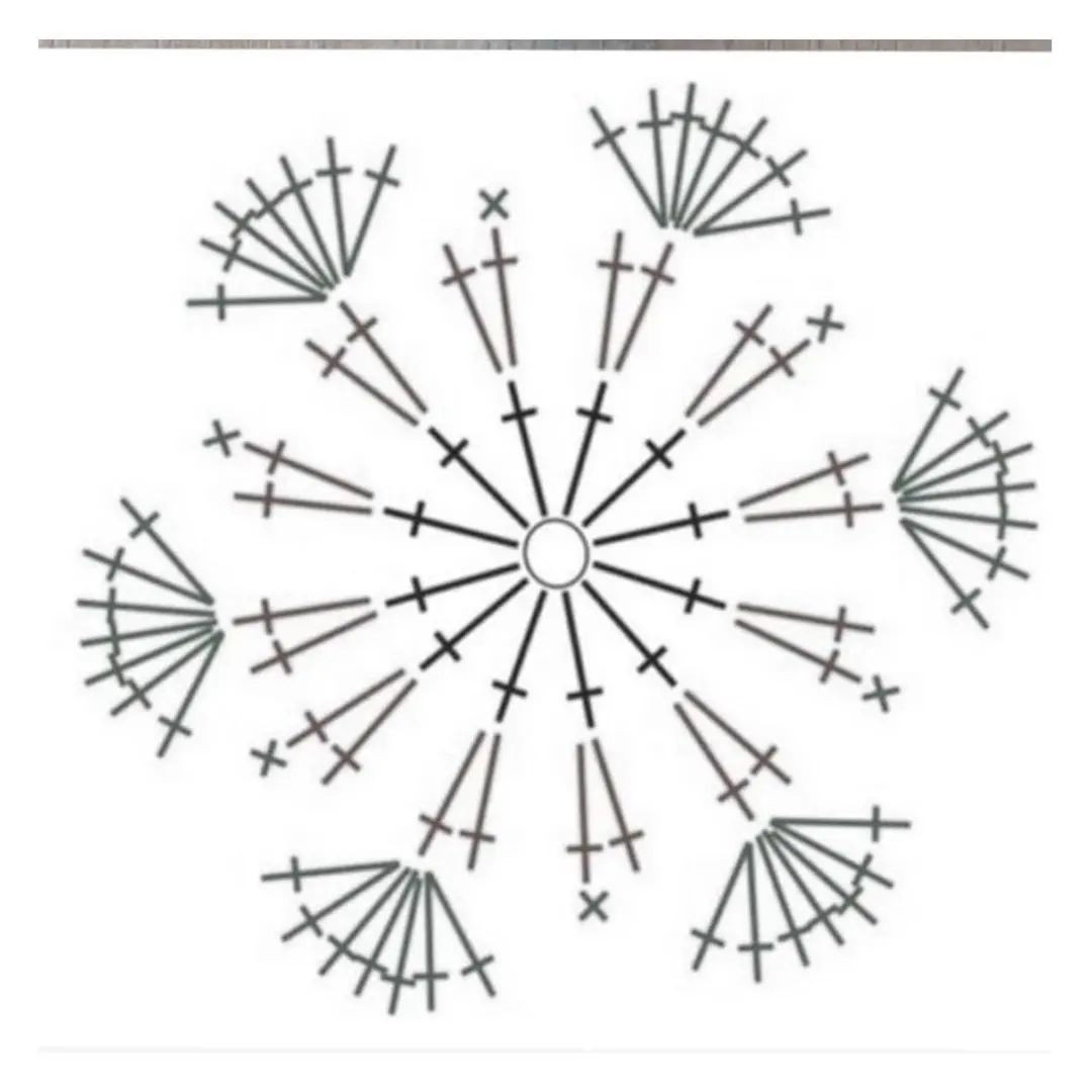 Crochet Flower Motif Flat Charts and Finished Examples