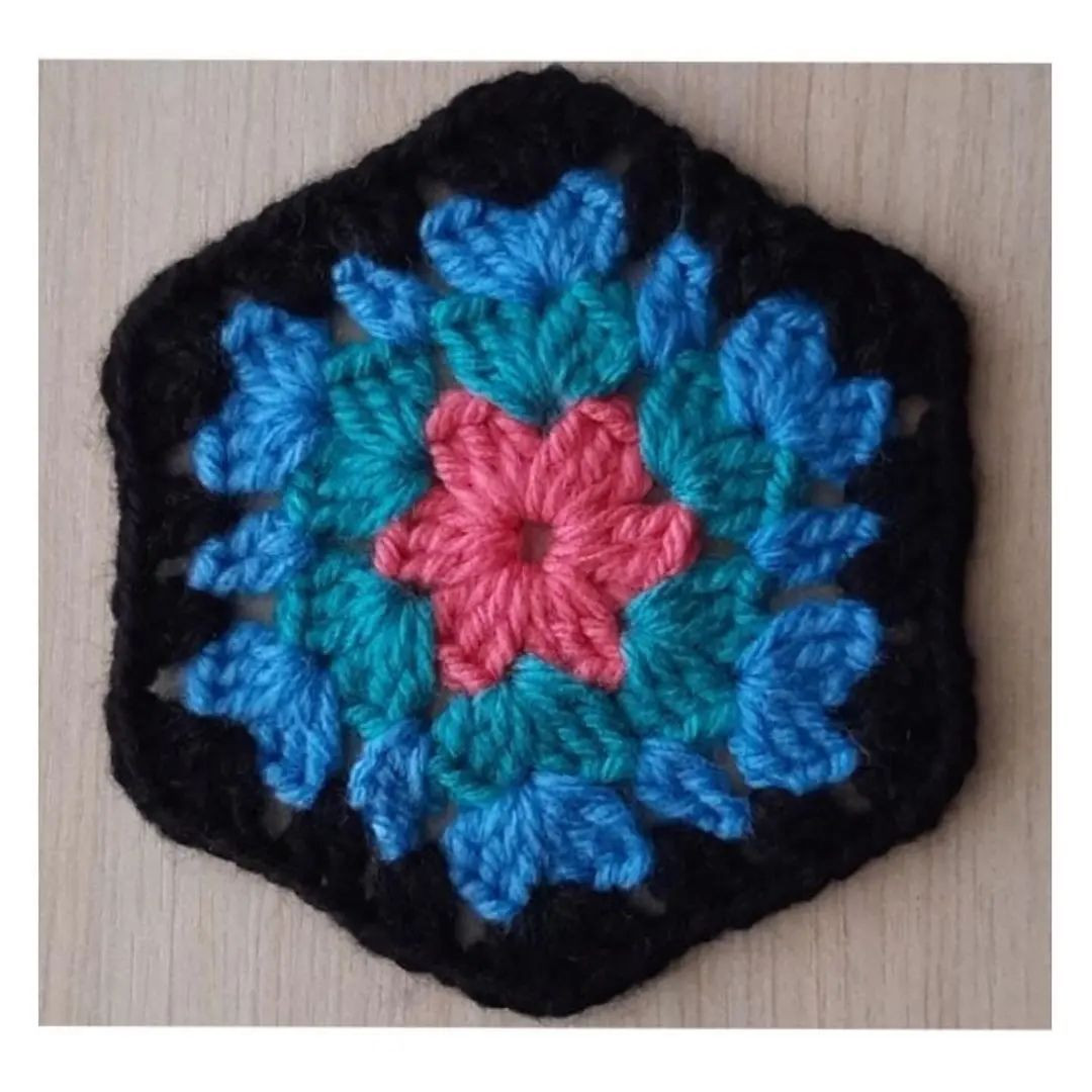 Crochet Flower Motif Flat Charts and Finished Examples