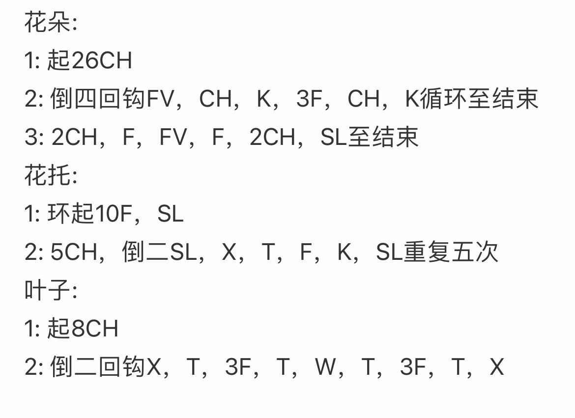 Crochet Flower Pattern: Roses, Calyx and Leaves Instructions