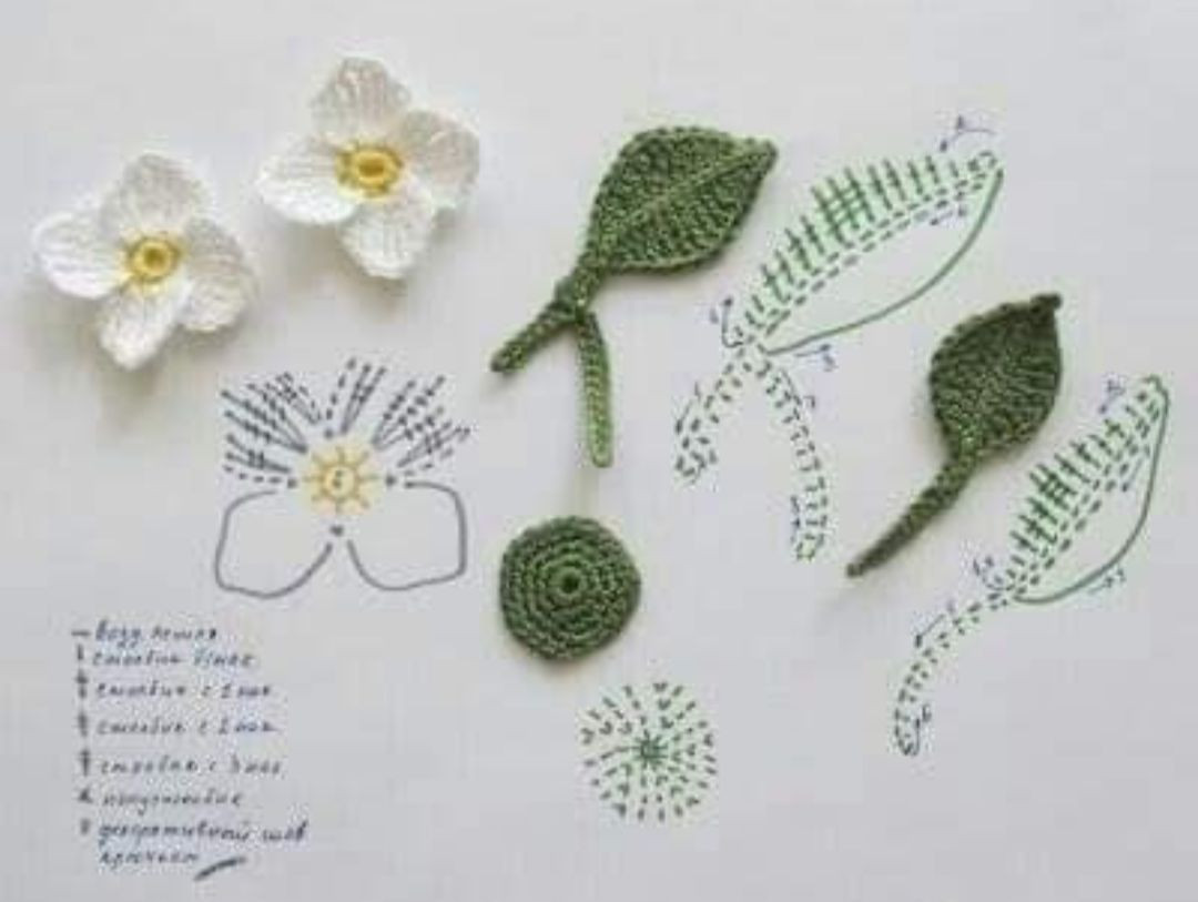 Crochet Flower Patterns: Hydrangea, Lilac, Crocus and Forget-me-not Charts