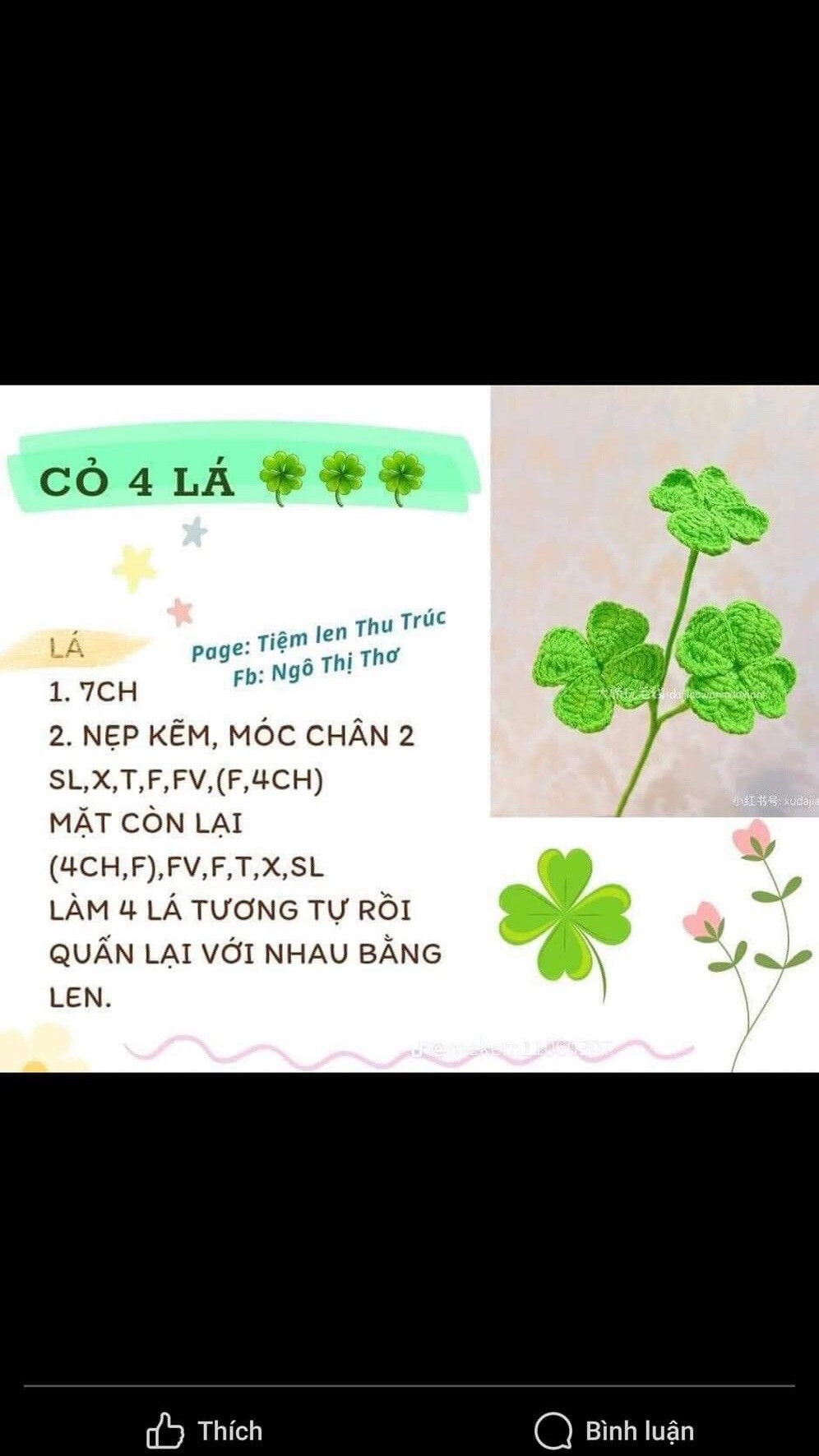 Crochet Flower Patterns: Mini Sunflower, Baby's Breath, Lucky Clover, and Lucky Bamboo