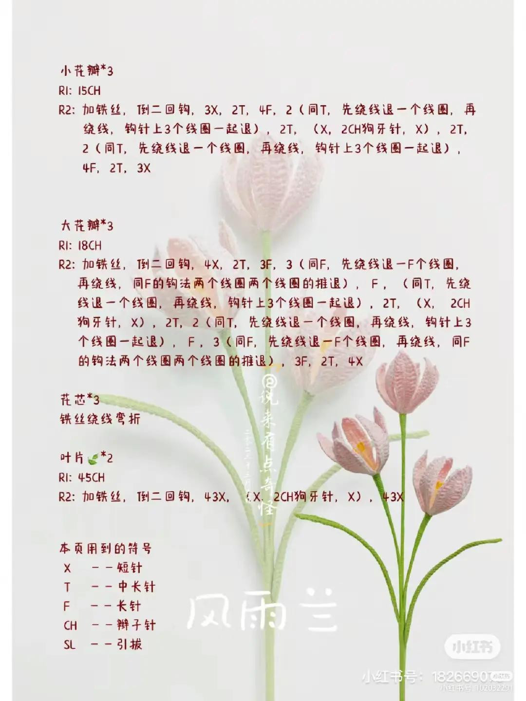 Crochet flower patterns: Tulip, Magnolia, Ginger Lily, Clematis