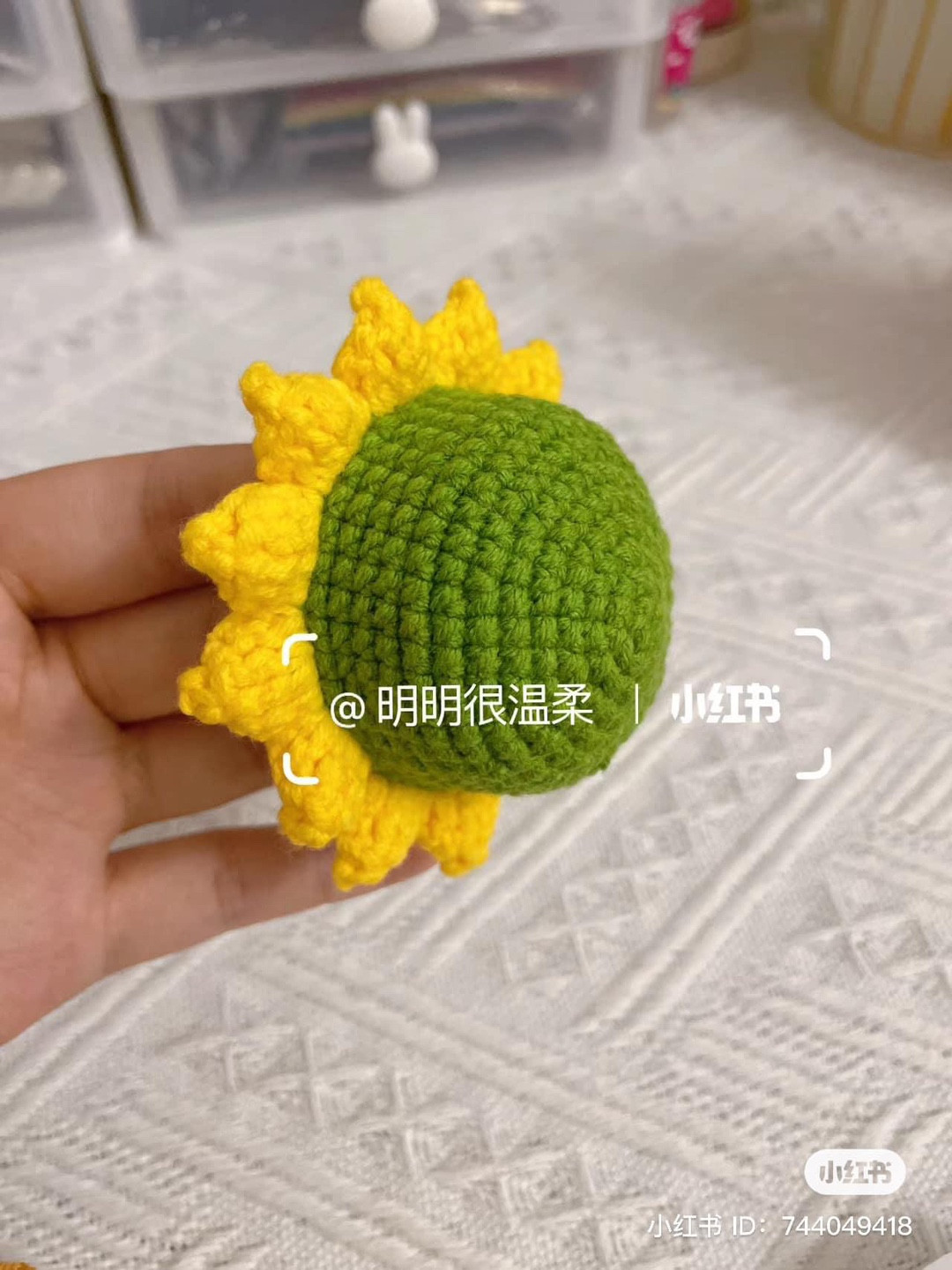 Crochet Flower Pot Doll Pattern: Sunflower Rabbit and Pig Tutorial Chart