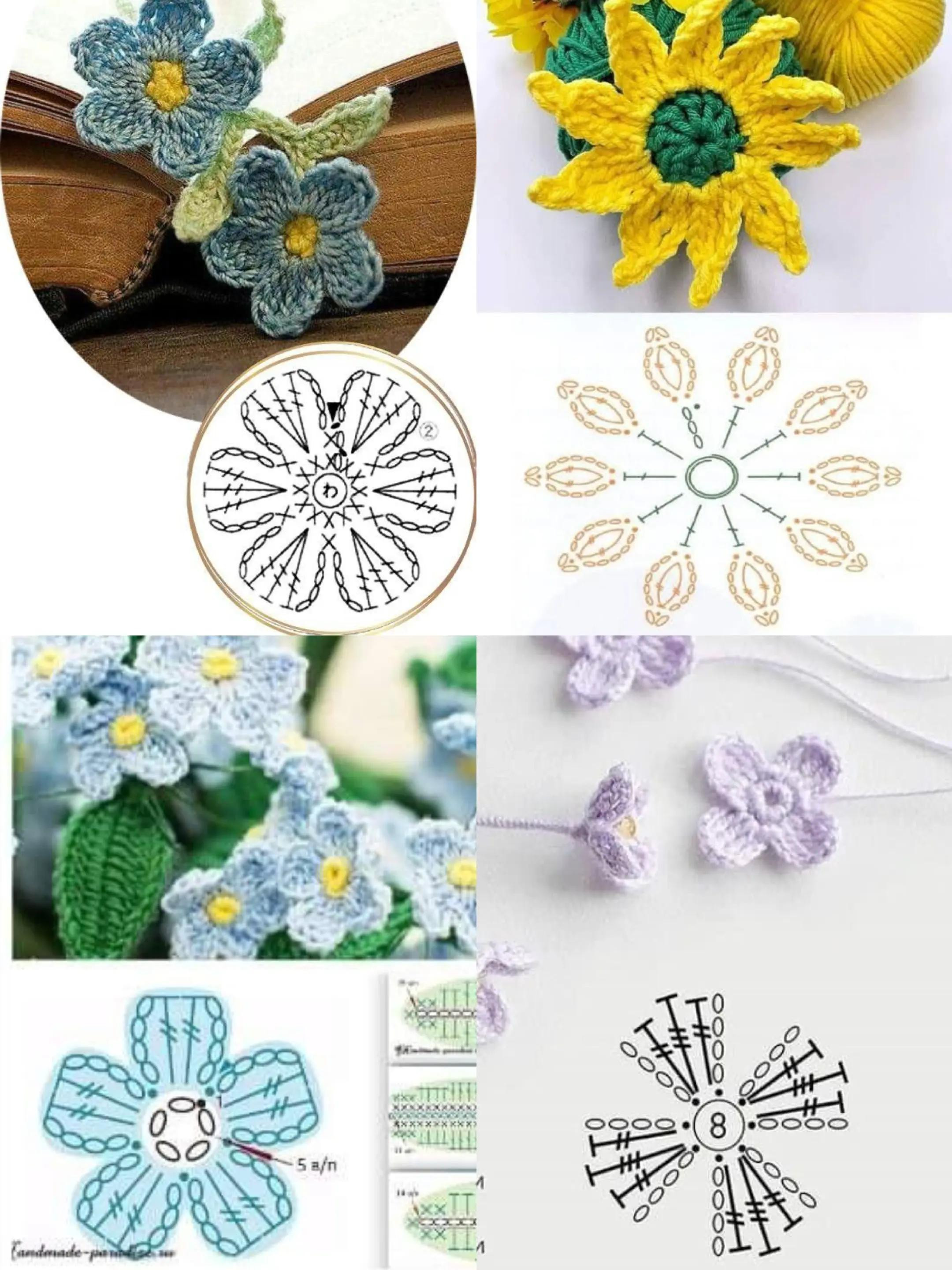 Crochet Flowers Patterns: Sunflower, Clover & More