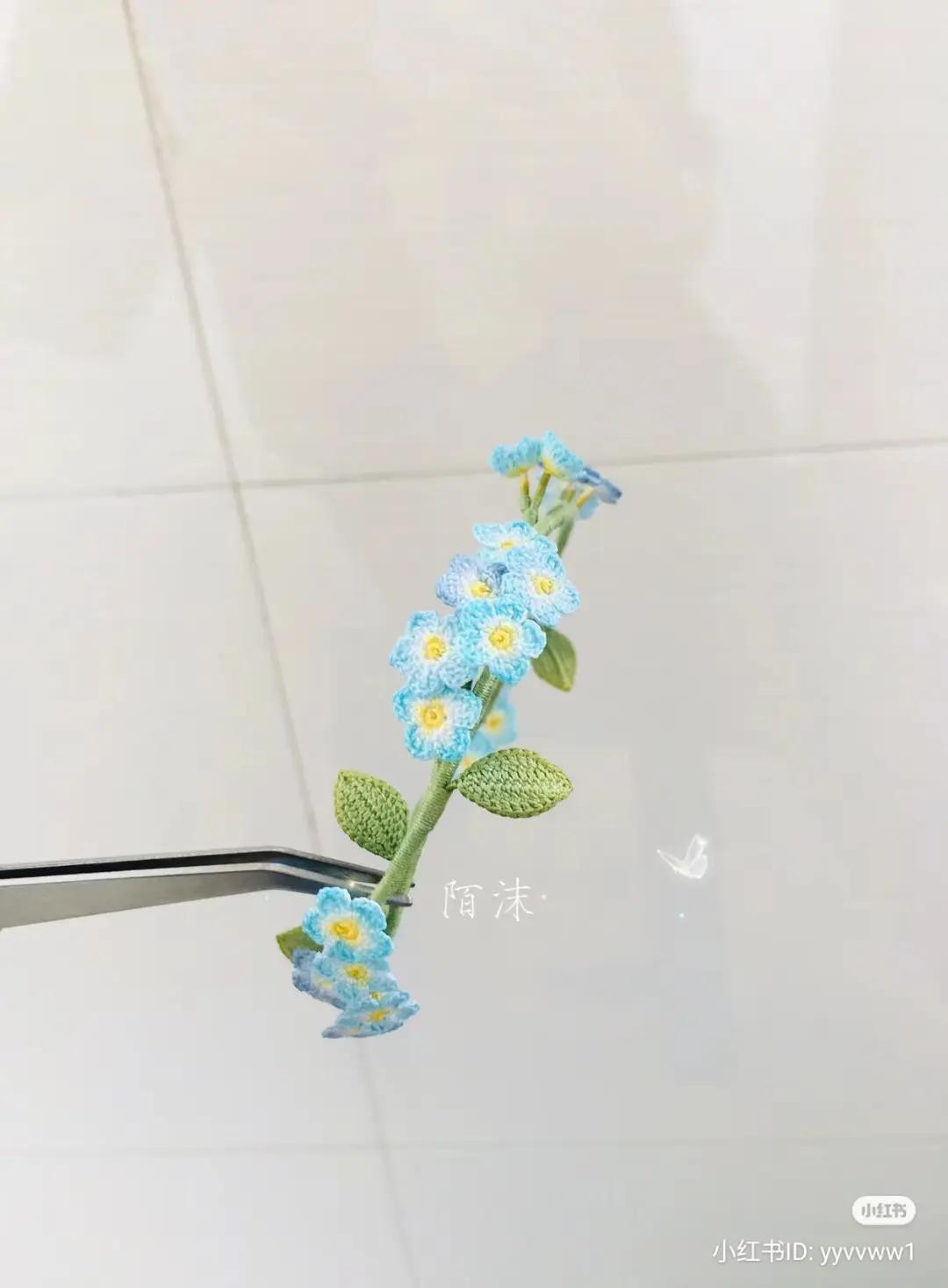 Crochet Forget Me Not Flower Crown Pattern Chart