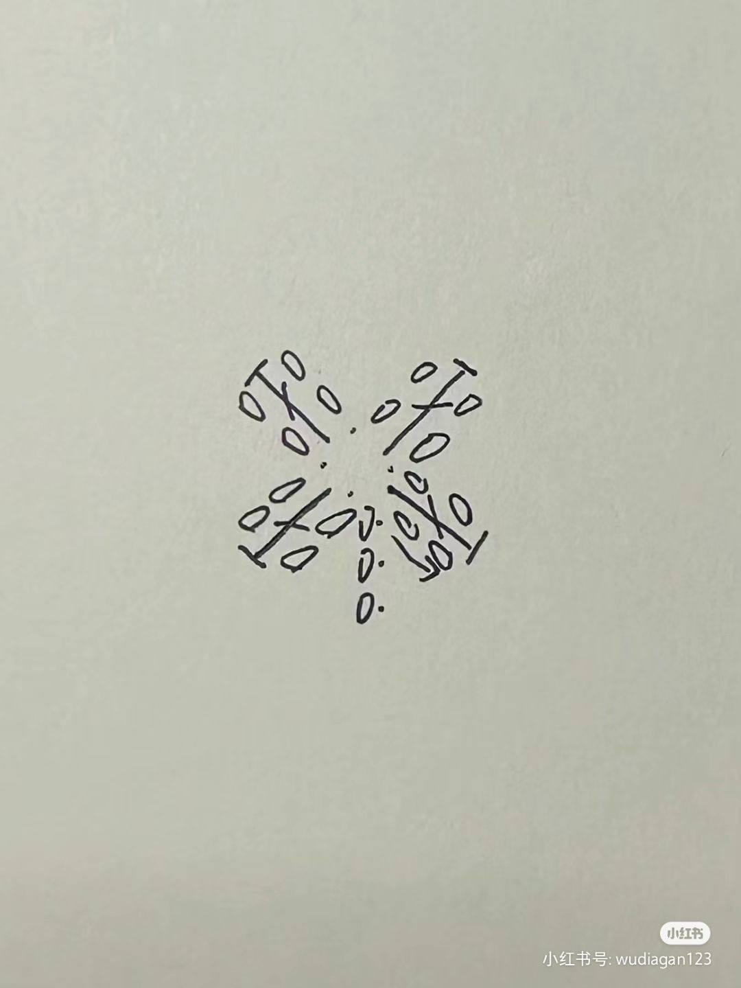 Crochet Four-Leaf Clover Keychain Pattern Chart